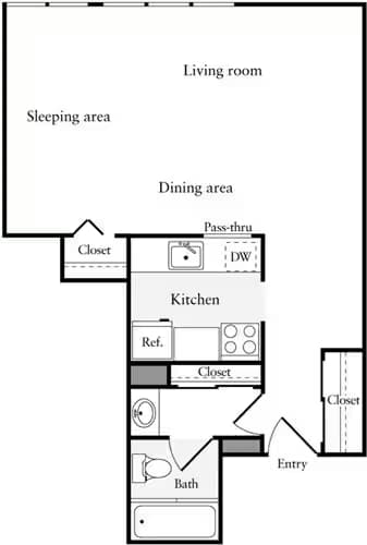 Studio C 01-1104 floor plan
