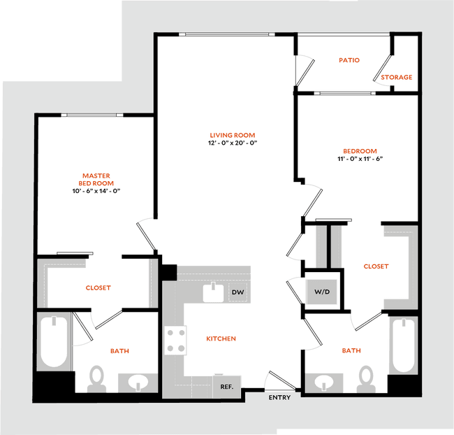 Plan 2C 434 floor plan