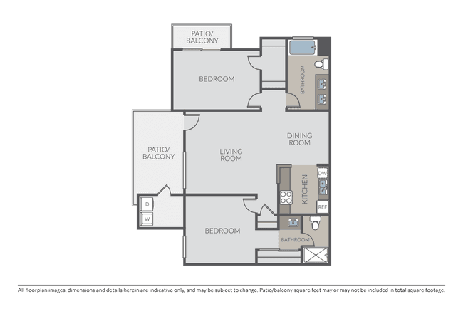 2 Beds • 2 Bath
3D Tour 06601 floor plan
