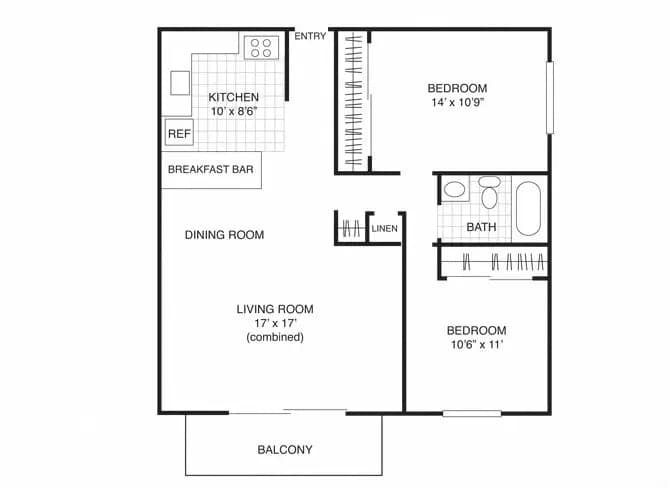 Unit 105 105 floor plan