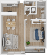 One Bedroom, One Bathroom 058 floor plan