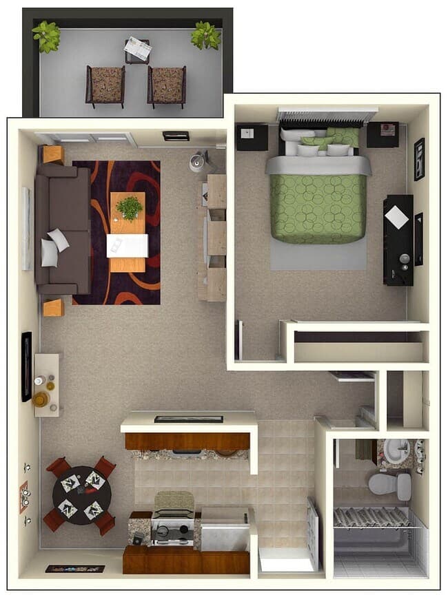 1x1 - Large 108 floor plan