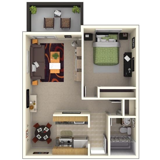 Residence 2 319 floor plan