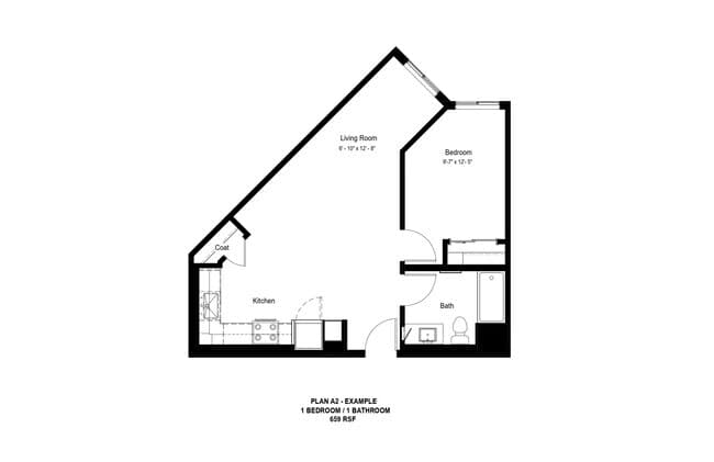 1X1 C 30% floor plan