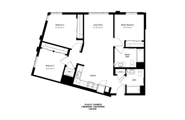 3 Bedroom floor plan
