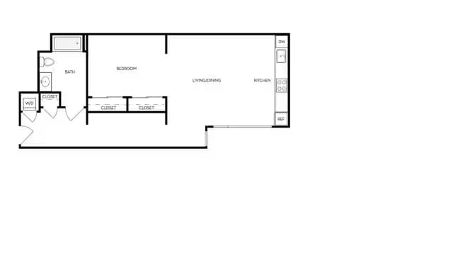 A7 1 Bedroom floor plan