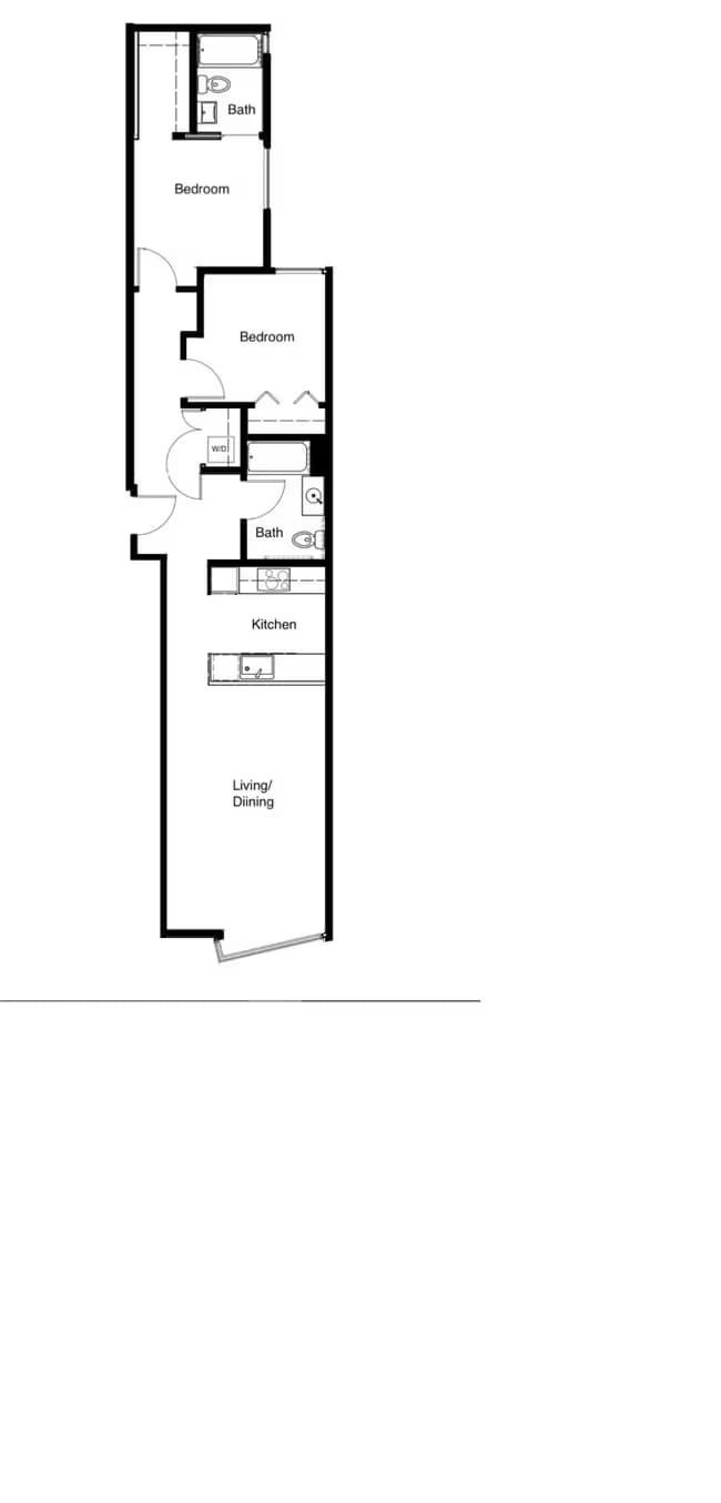 B6 2 Bedroom floor plan