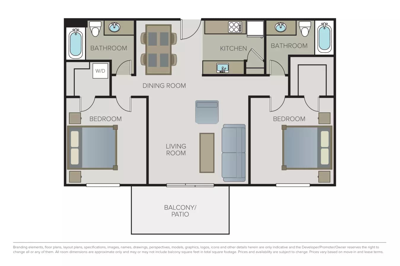 Plan 2B F107 floor plan