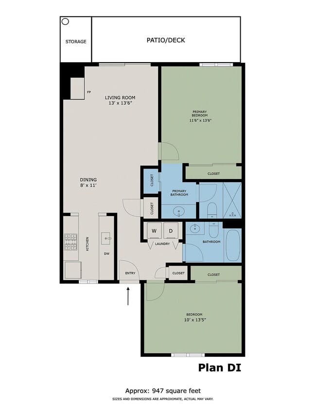 Unit 8438F 8438F floor plan