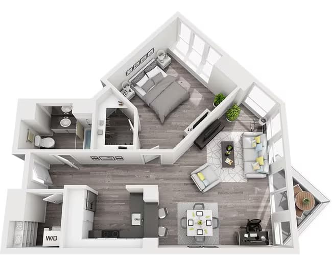Plan A1B 1206 floor plan
