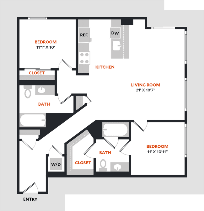 Plan 2C 422 floor plan