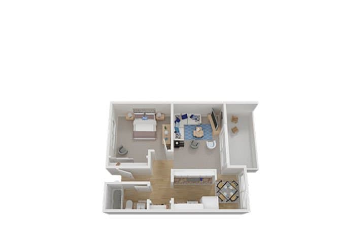 One Bedroom floor plan