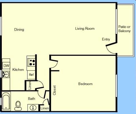1x1LU 30-29 floor plan