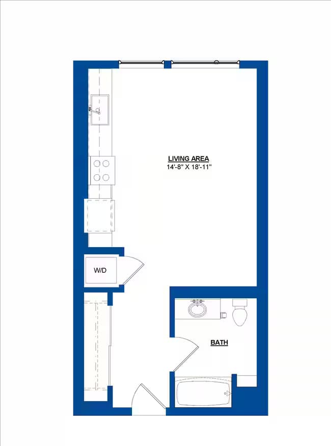 Studio • 1 Bath 432 floor plan