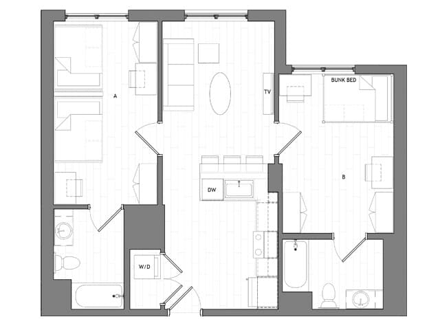 Aerial 04 Shared floor plan