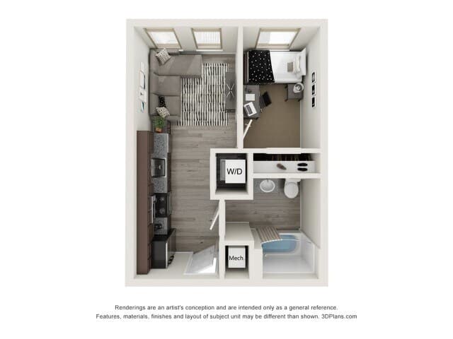 Arden - 1X1 Private floor plan