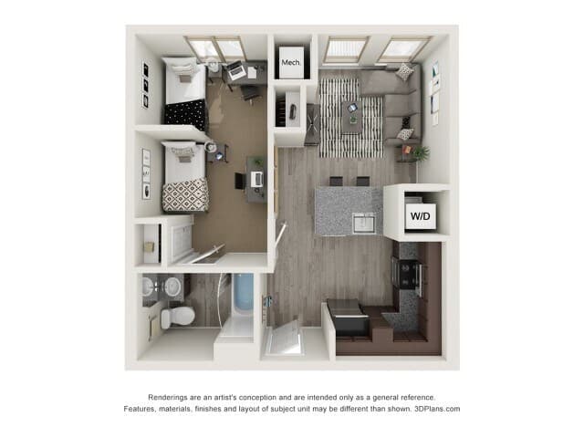 Astoria - 1X1 Private floor plan