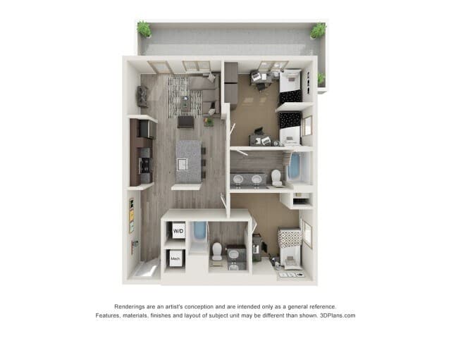 Brookhaven - 2X2 Private floor plan