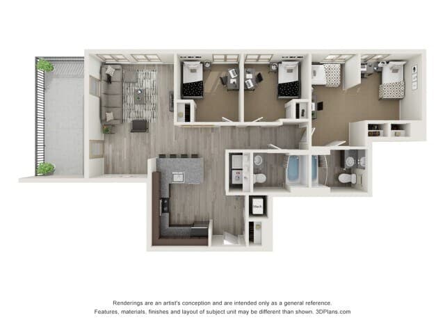 Camden - 3X2 Private floor plan