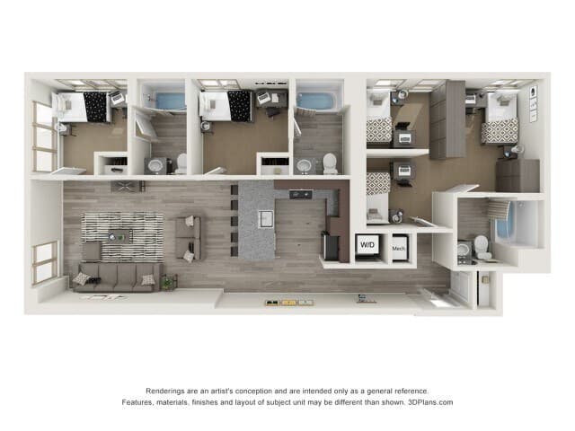 Chelsea - 3X3 Private floor plan