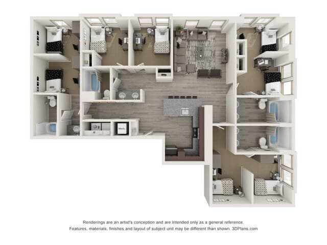 Fulton - 5X4 Private floor plan
