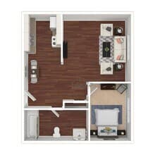 Courtyard 1x1 05 floor plan