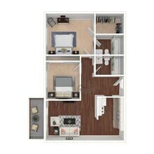 Courtyard 2x2 45 floor plan
