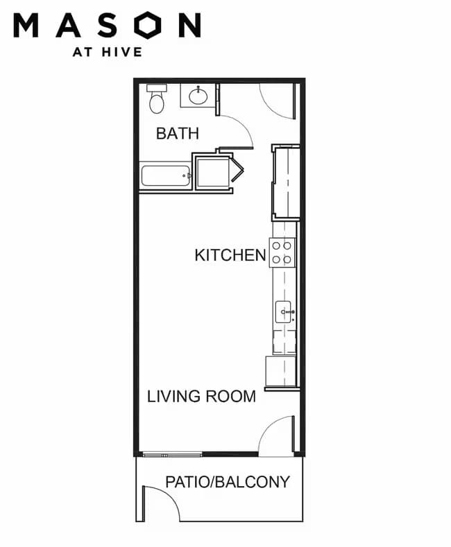 Studio A 421-104 floor plan