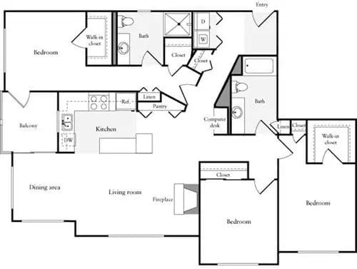 3+ Bedrooms B 05-500 floor plan