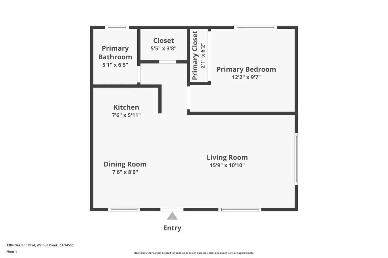 1BR/1BA 20 floor plan
