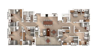 6 Bedroom | 4 Bath Shared-Premium floor plan
