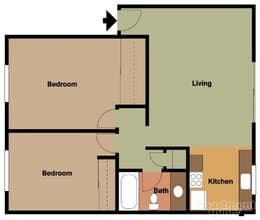 2 Bedroom 2nd Floor floor plan