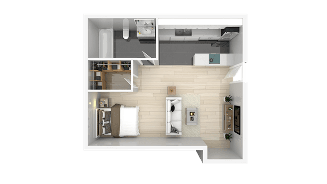 Studio 1022 floor plan