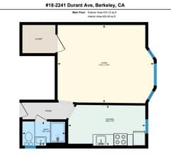 Studio, 1 Bathroom 12 floor plan