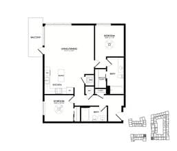 2D w/ Balcony 3-245 floor plan