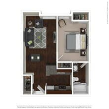 1x1M 111 floor plan