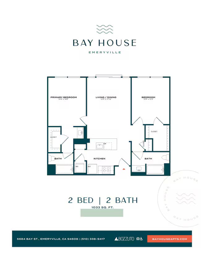 2 Bed/2 Bath-b1 749 floor plan