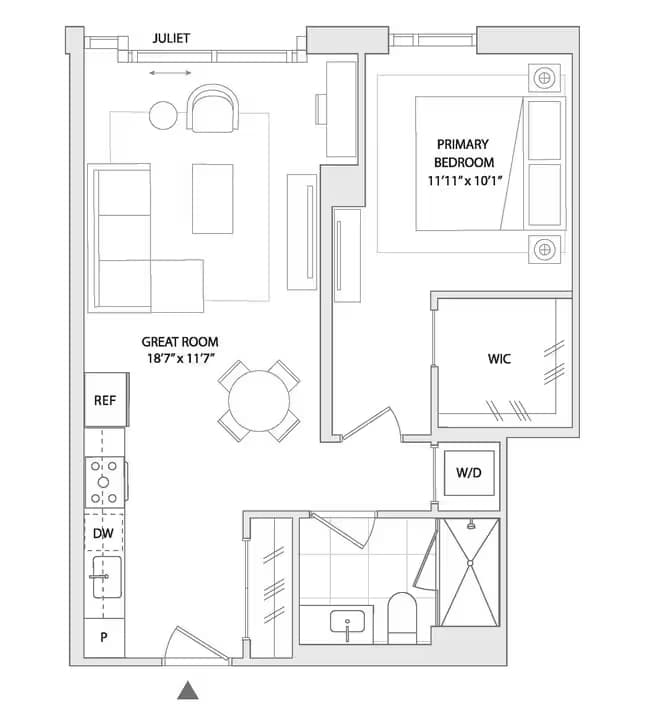 1 BED C1 0523 floor plan