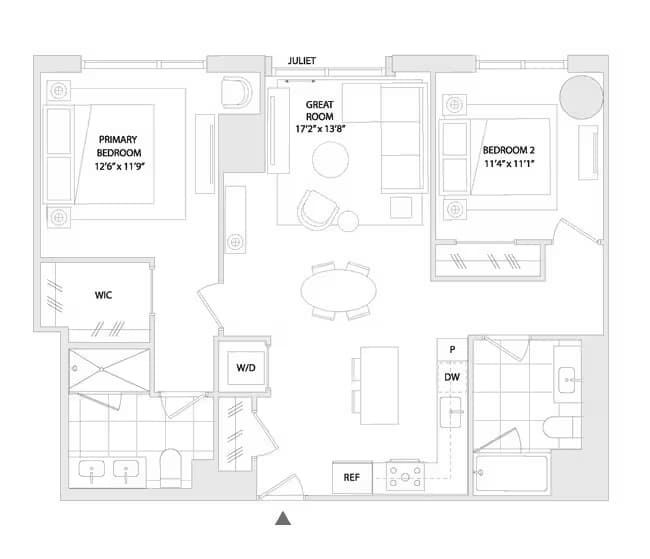 2 BED B2 0503 floor plan