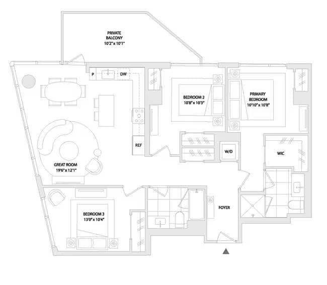 3 BED C2 1415 floor plan