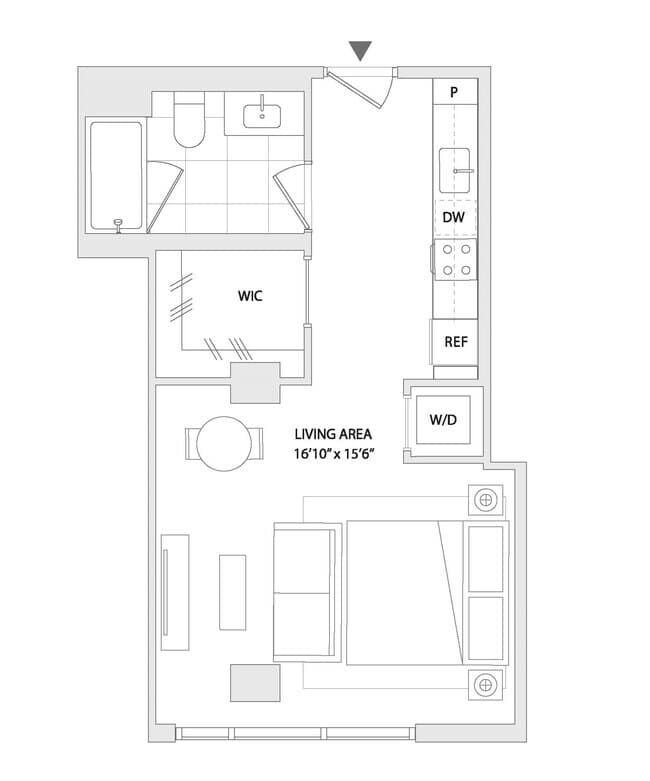 STUDIO A12 0450 floor plan