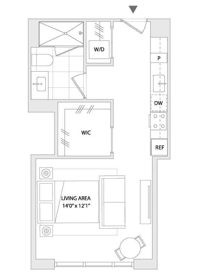 STUDIO B3 0418 floor plan