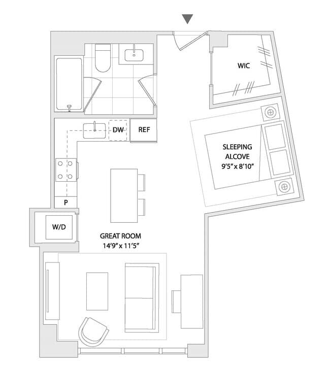 STUDIO B4 0314 floor plan