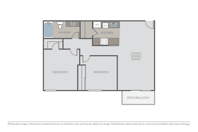 2 Beds • 2 Bath
3D Tour E1109 floor plan
