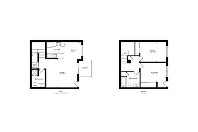 2X2 Townhome 5-053 floor plan