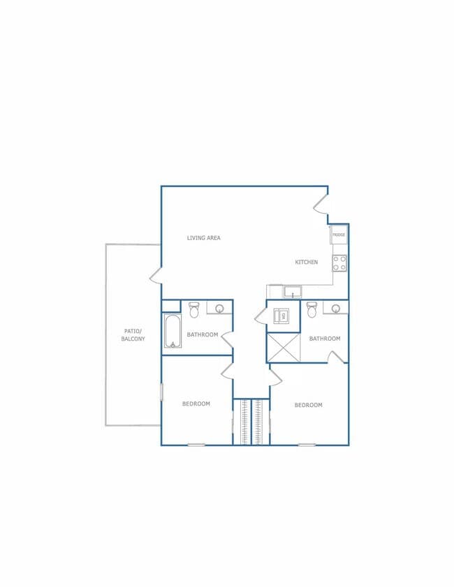 2D1-2x2 516 floor plan