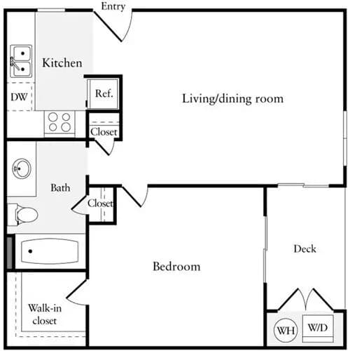 1 Bedroom A 01-4203 floor plan