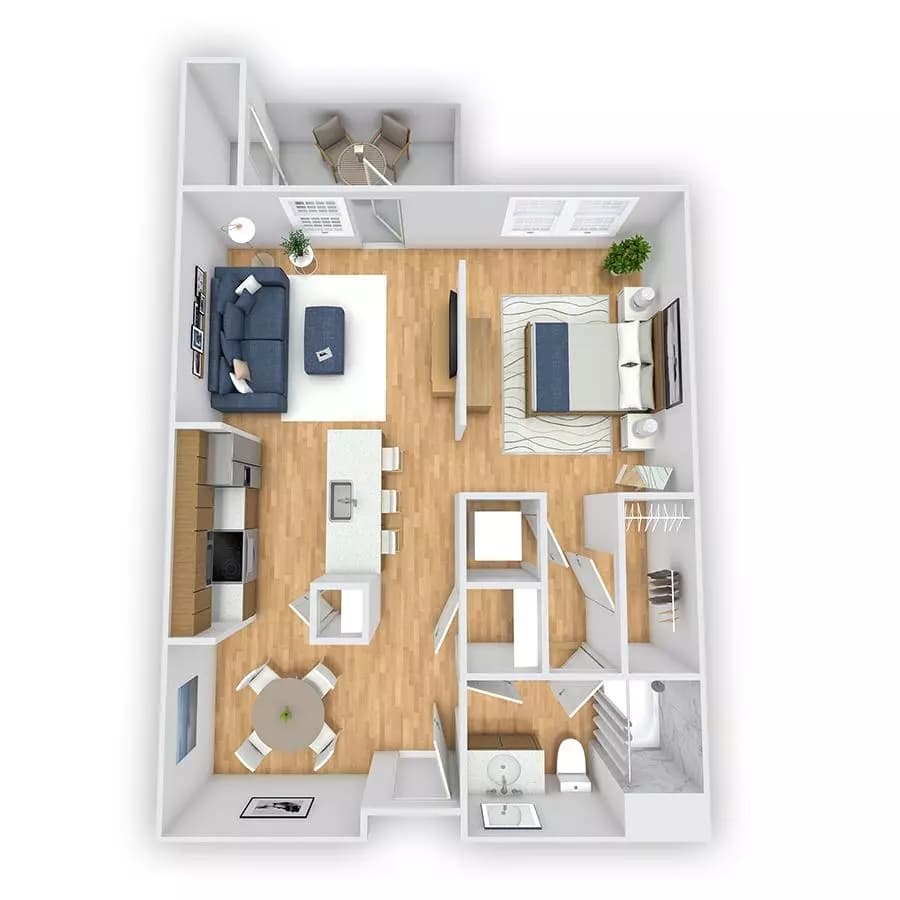 1 Bed • 1 Bath 237 floor plan