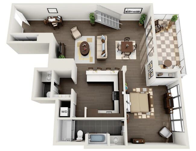 2 Bedroom - 1713 Sqft 0906 floor plan