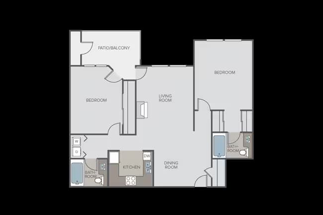 2 Beds • 2 Bath
3D Tour I204 floor plan